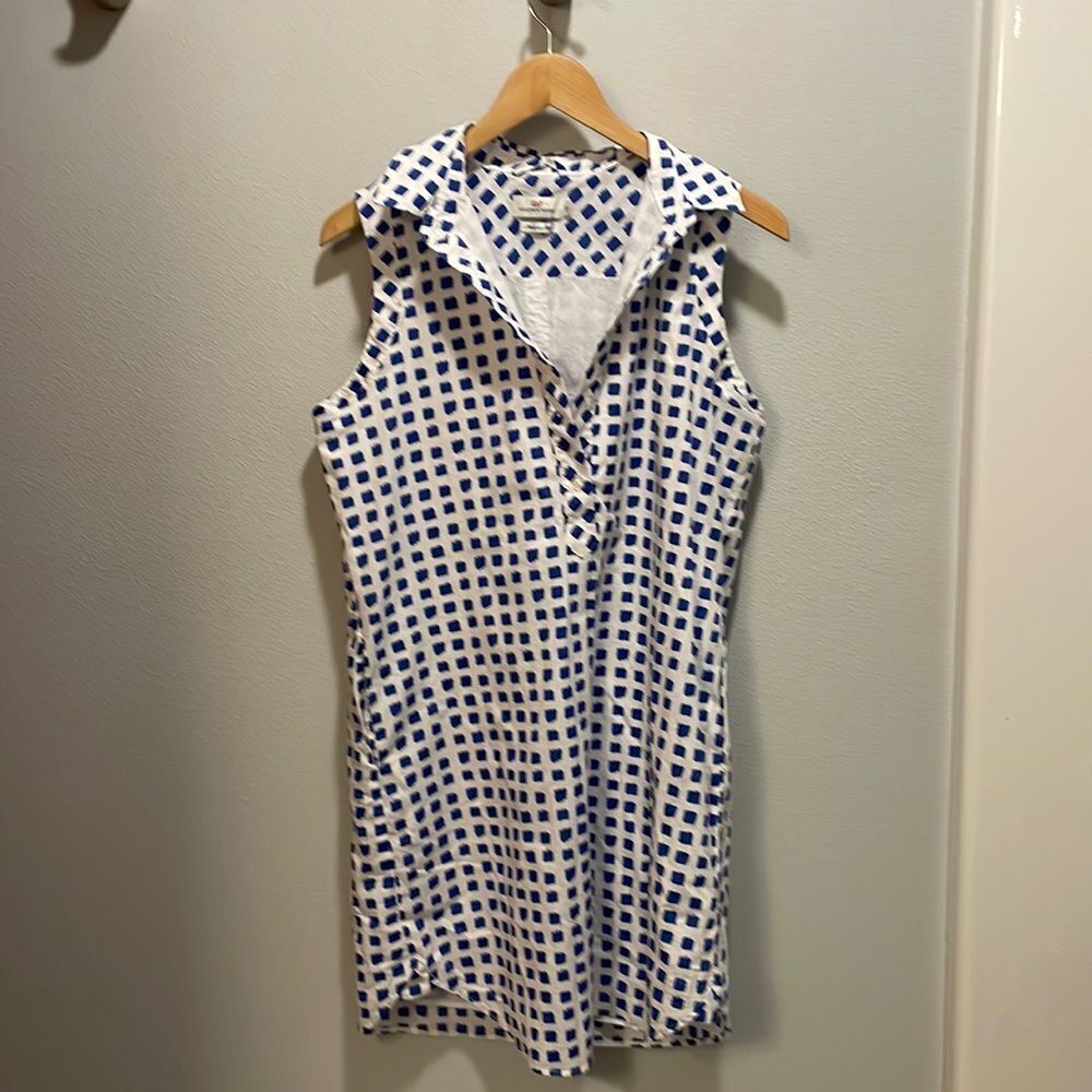 Vineyard Vine woman’s painterly grid dress